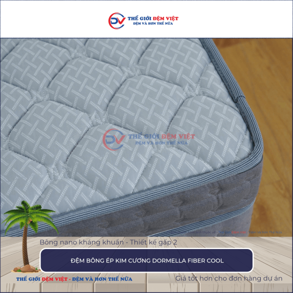 Đệm bông ép Kim Cương Dormella Fiber Cool